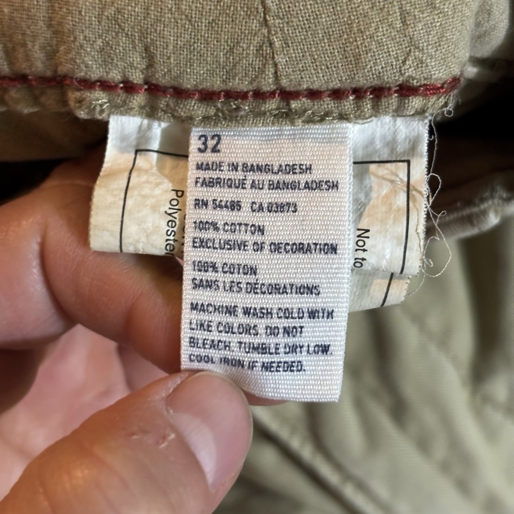 American Eagle Outfitters Mens 32 Cargo Shorts Khaki Classic Casual Utility Y2K - Picture 11 of 14